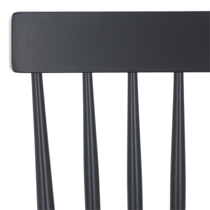 Safavieh Aziel Wood Spindle Dining Chairs in Black