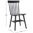 Safavieh Aziel Wood Spindle Dining Chairs in Black