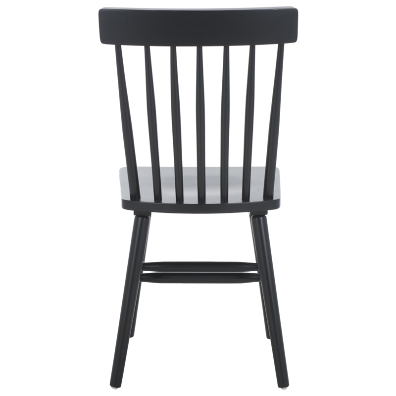 Safavieh Aziel Wood Spindle Dining Chairs in Black