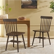 Safavieh Aziel Wood Spindle Dining Chairs in Dark Walnut