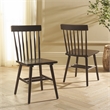 Safavieh Aziel Wood Spindle Dining Chairs in Dark Walnut