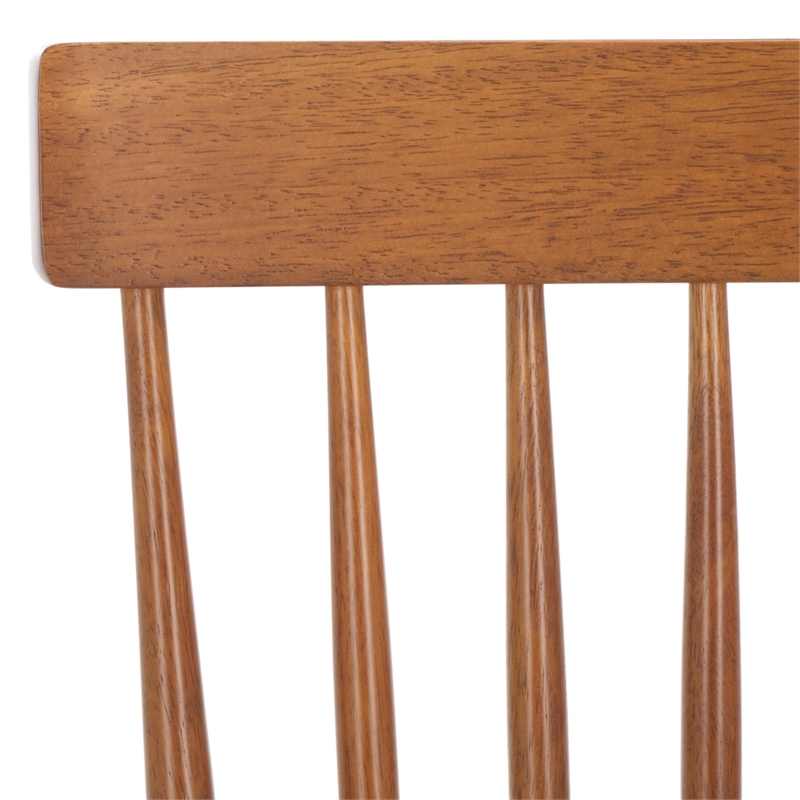 Safavieh Aziel Wood Spindle Dining Chairs in Brown
