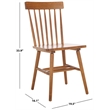 Safavieh Aziel Wood Spindle Dining Chairs in Brown