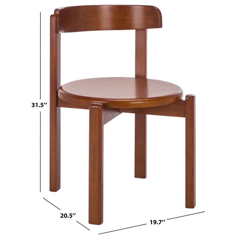 Safavieh Calixto Wood Dining Chair in Walnut