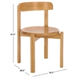 Safavieh Calixto Wood Dining Chair in Light Brown