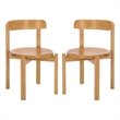 Safavieh Calixto Wood Dining Chair in Light Brown