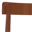 Safavieh Anselm Upholstered Wood and Fabric Dining Chair in White / Walnut