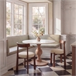 Safavieh Anselm Upholstered Wood and Fabric Dining Chair in White / Walnut