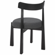 Safavieh Anselm Upholstered Wood and Fabric Dining Chair in Gray / Black