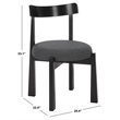 Safavieh Anselm Upholstered Wood and Fabric Dining Chair in Gray / Black