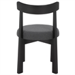 Safavieh Anselm Upholstered Wood and Fabric Dining Chair in Gray / Black