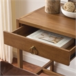 Safavieh Esther 2 Drawer Wood and Metal Desk in Walnut