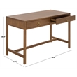 Safavieh Esther 2 Drawer Wood and Metal Desk in Walnut