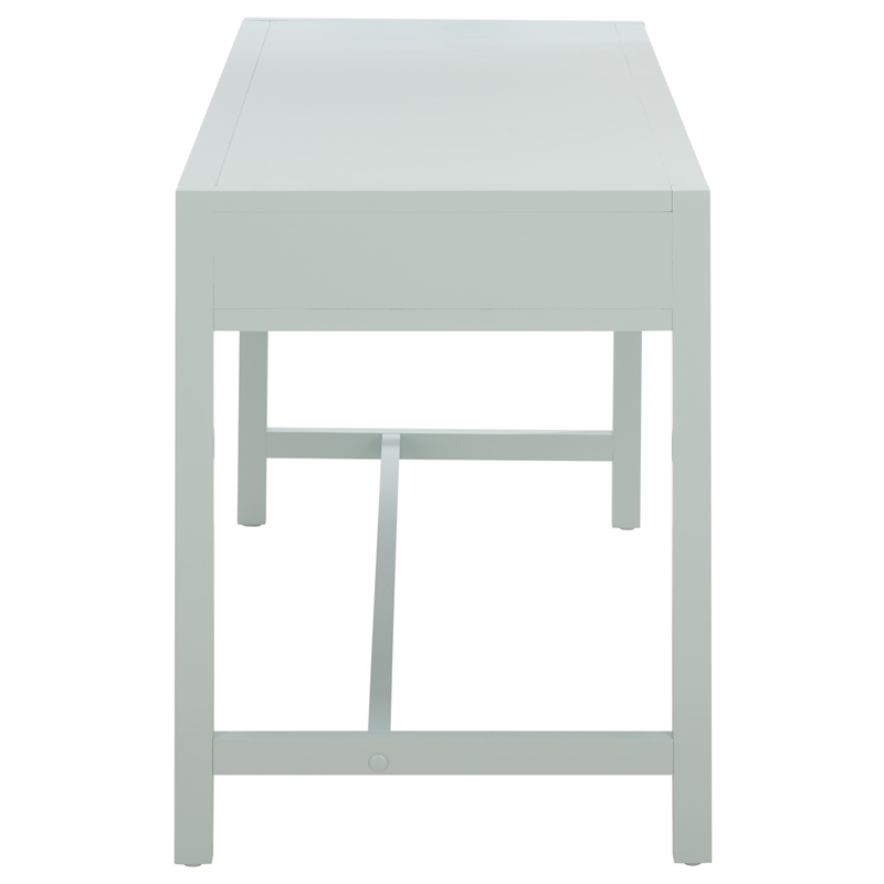 Safavieh Esther 2 Drawer Wood and Metal Desk in Light Blue