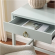 Safavieh Esther 2 Drawer Wood and Metal Desk in Light Blue