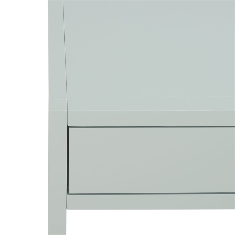 Safavieh Esther 2 Drawer Wood and Metal Desk in Light Blue