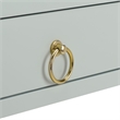 Safavieh Esther 2 Drawer Wood and Metal Desk in Light Blue