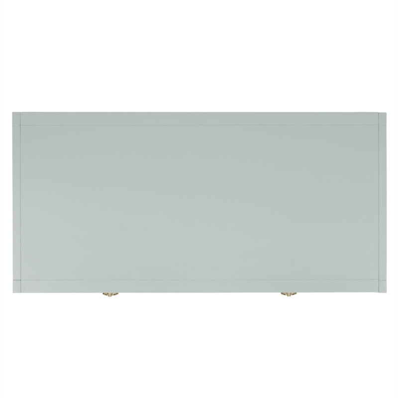 Safavieh Esther 2 Drawer Wood and Metal Desk in Light Blue
