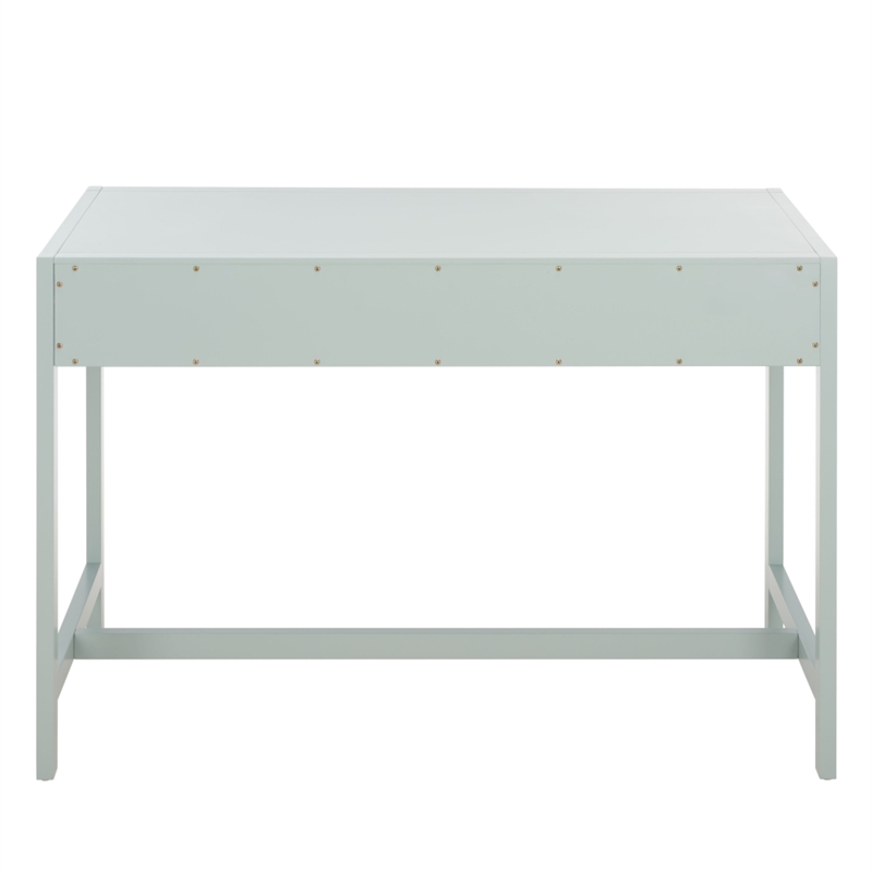 Safavieh Esther 2 Drawer Wood and Metal Desk in Light Blue