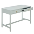 Safavieh Esther 2 Drawer Wood and Metal Desk in Light Blue