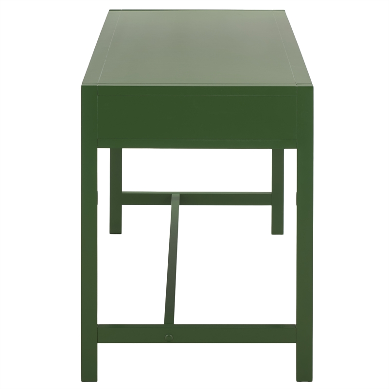 Safavieh Esther 2 Drawer Wood and Metal Desk in Green