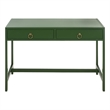 Safavieh Esther 2 Drawer Wood and Metal Desk in Green