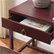 Safavieh Esther 2 Drawer Wood and Metal Desk  in Burgundy