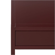 Safavieh Esther 2 Drawer Wood and Metal Desk  in Burgundy