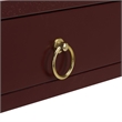 Safavieh Esther 2 Drawer Wood and Metal Desk  in Burgundy