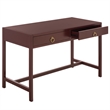 Safavieh Esther 2 Drawer Wood and Metal Desk  in Burgundy
