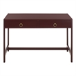 Safavieh Esther 2 Drawer Wood and Metal Desk  in Burgundy