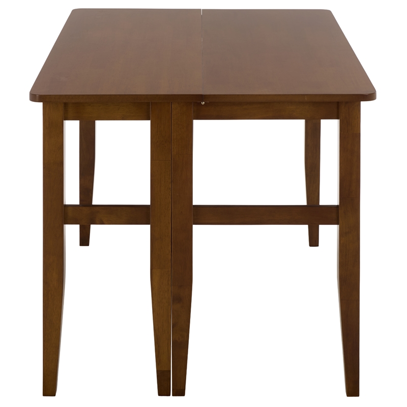 Safavieh Clive Folding Wood Dining Table in Walnut