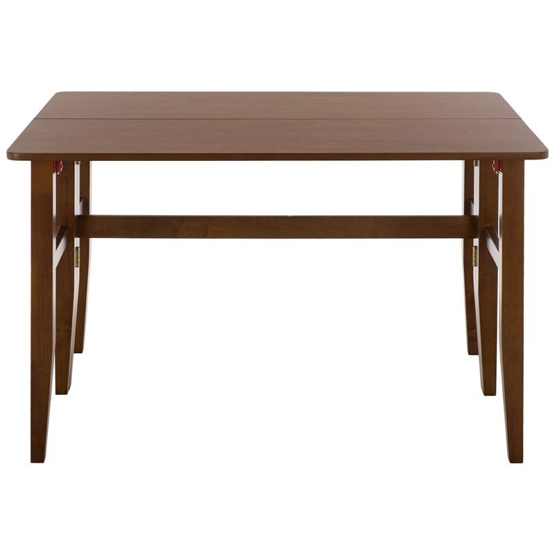 Safavieh Clive Folding Wood Dining Table in Walnut