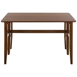 Safavieh Clive Folding Wood Dining Table in Walnut