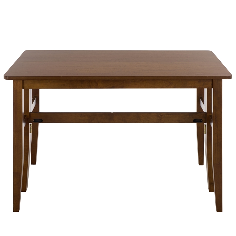 Safavieh Clive Folding Wood Dining Table in Walnut