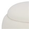 Safavieh Siara Round Wood and Fabric Storage Ottoman  in Cream