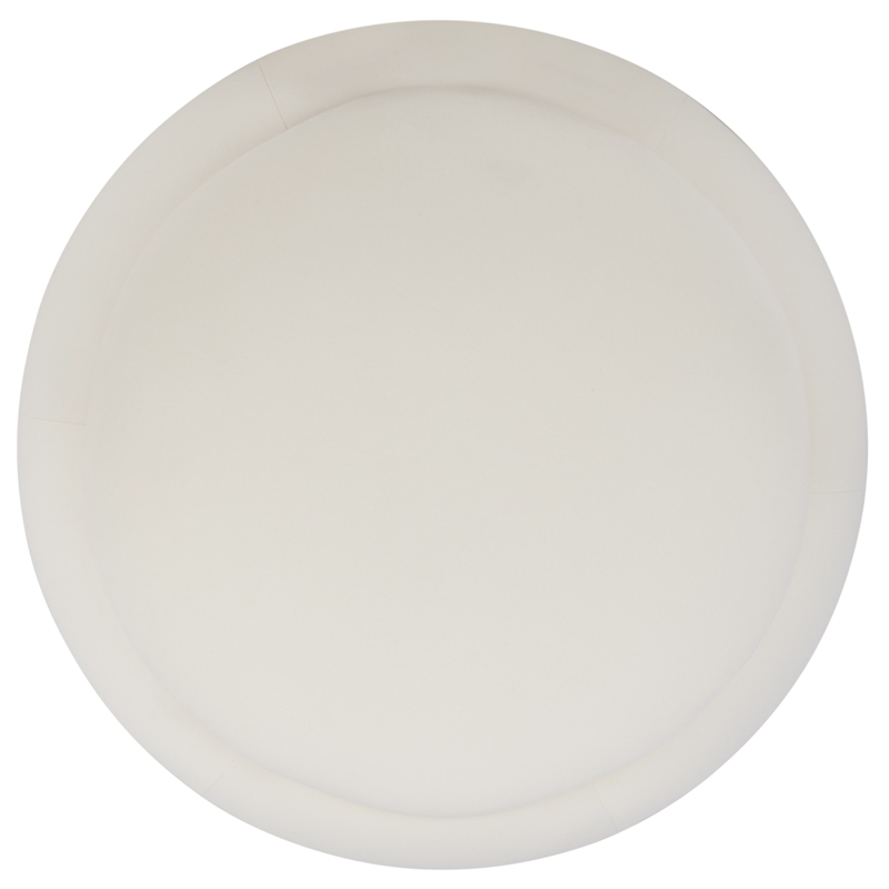 Safavieh Siara Round Wood and Fabric Storage Ottoman  in Cream