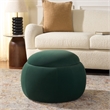 Safavieh Siara Round  Wood and Fabric Storage Ottoman in Green