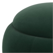 Safavieh Siara Round  Wood and Fabric Storage Ottoman in Green