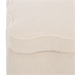 Safavieh Emmie Square Wood and Fabric Storage Ottoman  in Cream