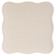 Safavieh Emmie Square Wood and Fabric Storage Ottoman  in Cream