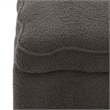 Safavieh Emmie Square Wood and Fabric Storage Ottoman in Brown