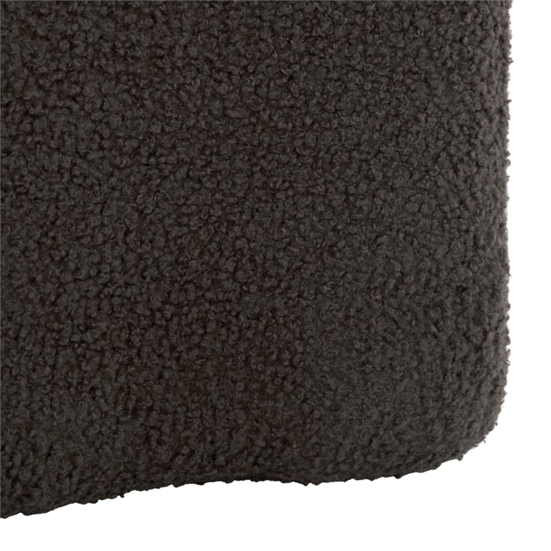Safavieh Emmie Square Wood and Fabric Storage Ottoman in Brown