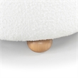 Safavieh Becka Round Fabric Storage Ottoman  in Ivory / Natural