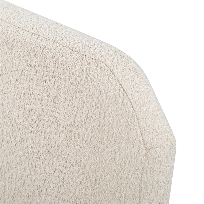 Safavieh Maricelle Boucle Wood and Fabric Dining Chair  in Tan
