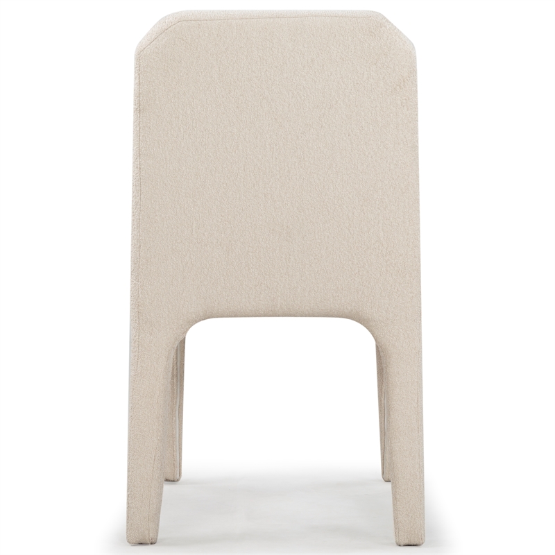 Safavieh Maricelle Boucle Wood and Fabric Dining Chair  in Tan