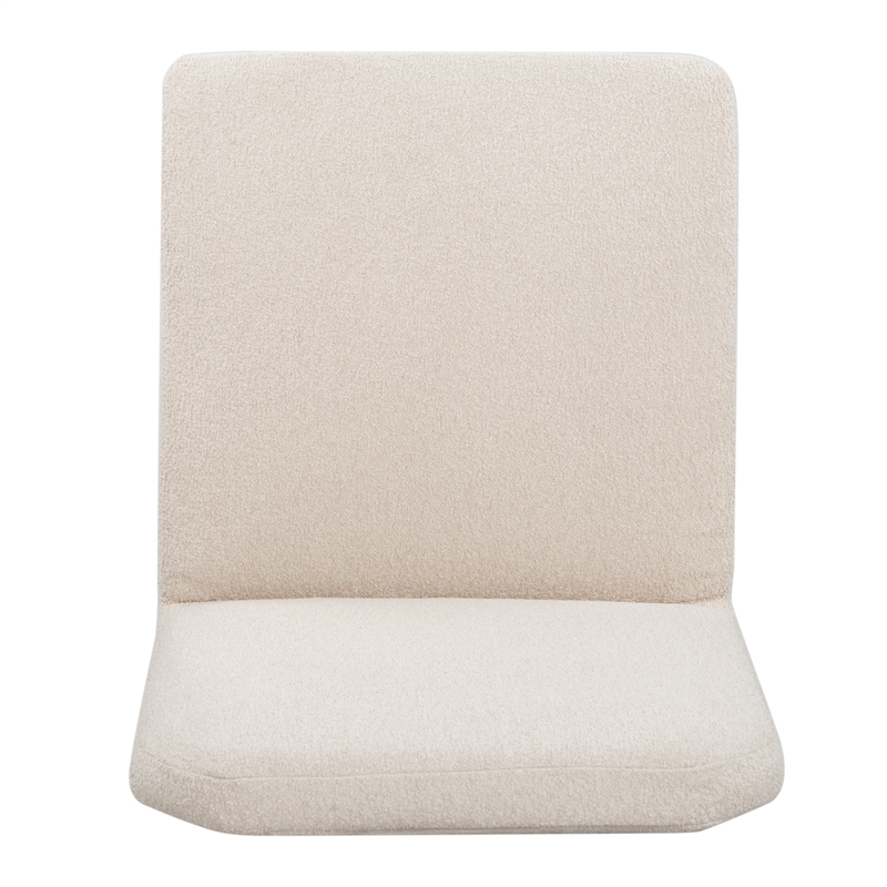 Safavieh Maricelle Boucle Wood and Fabric Dining Chair  in Tan