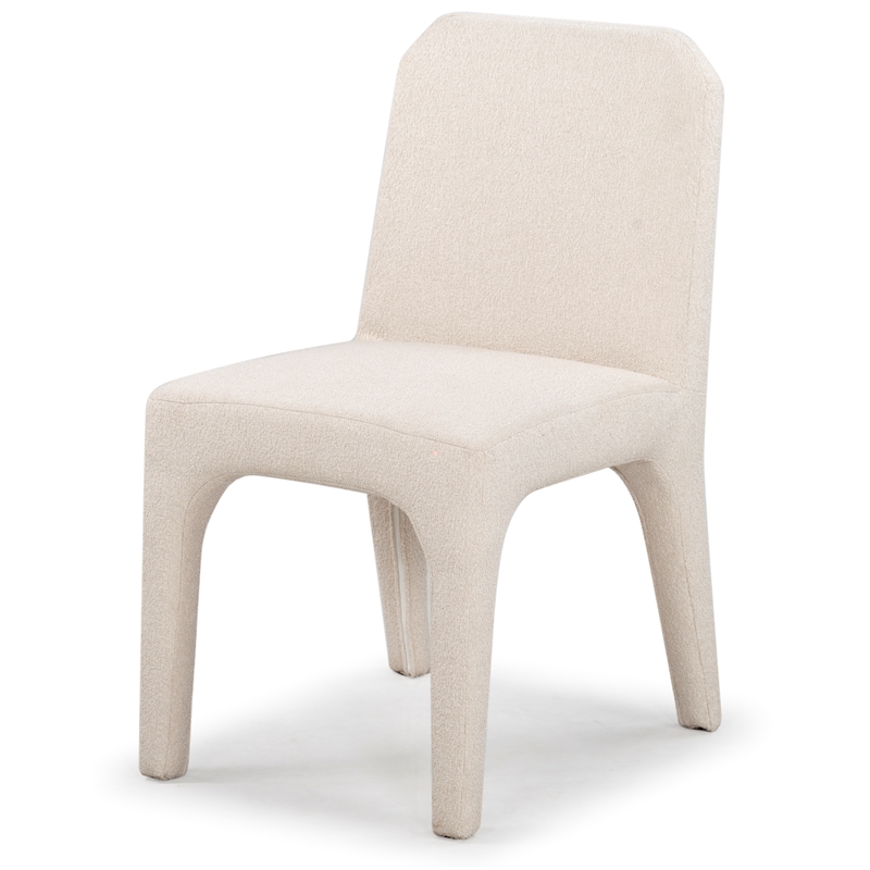 Safavieh Maricelle Boucle Wood and Fabric Dining Chair  in Tan