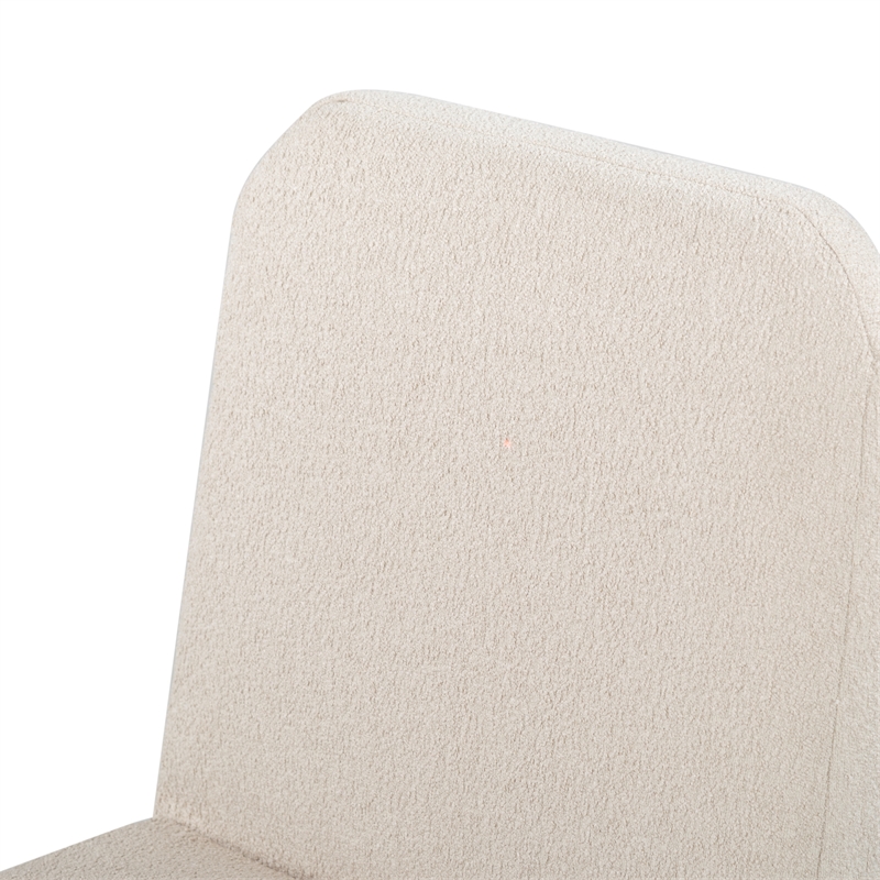 Safavieh Maricelle Boucle Wood and Fabric Dining Chair  in Tan