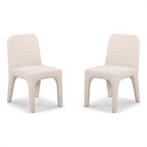 Safavieh Maricelle Boucle Wood and Fabric Dining Chair  in Tan